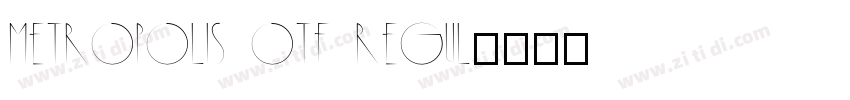 metropolis otf regul字体转换
